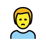 Man Frowning SVG Icon